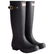 Kalosze Hunter Original Tall Leopard z paskiem na plecach - czarno/beżowe