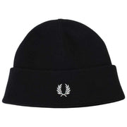 Czapka z wełny merynosów Fred Perry Classic - czarna/śnieżna