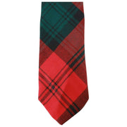 Nowoczesny krawat w kratę Locharron of Scotland Reiver Kerr - czerwono-zielony