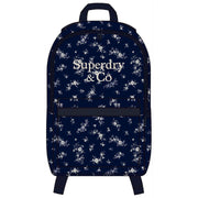 Plecak Superdry & Co Heritage z nadrukiem na całej powierzchni – granatowy, w kwiaty Primrose