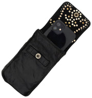 Torba na telefon Campomaggi Siena Stud - czarna