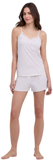 Top na ramiączkach Falke Delicate Touch - kość słoniowa