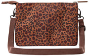 Roka Carnaby XL Torba na ramię z płótna pochodzącego z recyklingu - Mini Leopard Brown