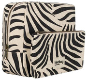Hindbag Alix Bardzo duża kosmetyczka - ecru zebra