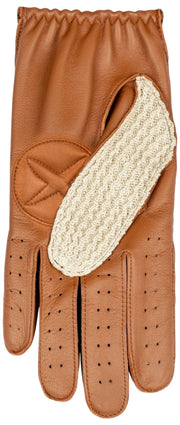 Skórzane rękawiczki do jazdy Dents The Suited Racer Hatcher – Cognac Tan