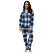 cyberjammies-frosty-brushed-check-pyjama-set---navywhite-34514484