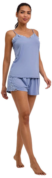 Top na ramiączkach Falke Delicate Touch - niebieska stal
