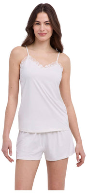 Top na ramiączkach Falke Delicate Touch - kość słoniowa