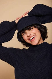 Hindbag Bob Wool Bucket Hat - granatowy