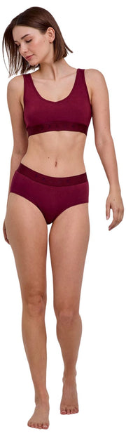 Dwupak biustonosza z gorsetem Falke Daily Comfort – czerwony