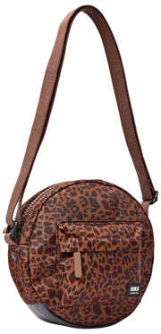 Roka Paddington Mała torba na ramię z płótna z recyklingu - Mini Leopard Brown