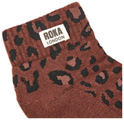 Skarpetki Roka Wembley Anke - Mini Leopard Organiczny brąz
