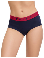 Dwupak hipsterskich fig Falke Daily Comfort Print - czarno-czerwony