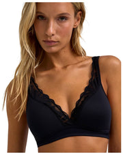Biustonosz Falke Delicate Touch High Apex - Czarny