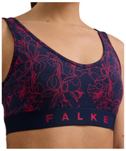 Dwupak biustonosza z gorsetem Falke Daily Comfort Print – czerwony/czarny