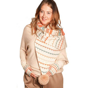zelly-waves-pom-pom-scarf---creamorangegreen-35072513