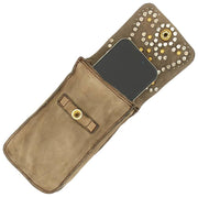 Torba na telefon Campomaggi Siena Stud - Ice Beige