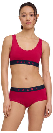 Dwupak biustonosza z gorsetem Falke Daily Comfort Print – czerwony/czarny
