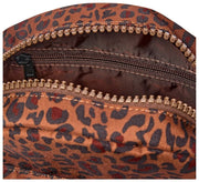 Roka Paddington Mała torba na ramię z płótna z recyklingu - Mini Leopard Brown