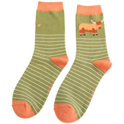 miss-sparrow-london-highland-cow-and-stripes-bamboo-socks---moss-green-34596410