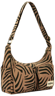 Torba na ramię Hindbag Emile z wieloma kieszeniami - Cinnamon Tiger Brown