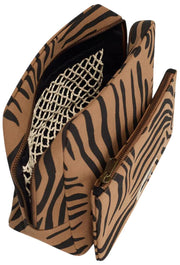 Hindbag Alix Extra Large Kosmetyczka - Cynamonowy Brąz Zebra