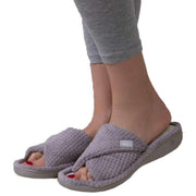 isotoner-popcorn-turnover-open-toe-slippers---pale-grey-34523373