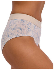 Dwupak hipsterskich fig Falke Daily Comfort Print - beżowy/niebieski