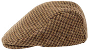 Płaski kaszkiet Dents Blashford Tweed - kasztanowy brąz