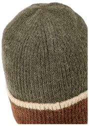 Wełniana czapka typu beanie Dents Rib Knit - oliwkowa