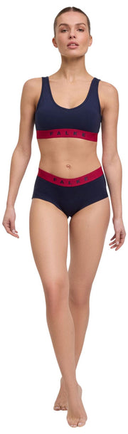 Dwupak hipsterskich fig Falke Daily Comfort Print - czarno-czerwony
