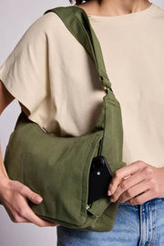 Torba na ramię Hindbag Emile z wieloma kieszeniami - oliwkowa