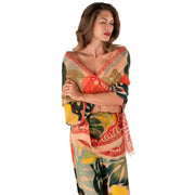 powder-exotic-leaves-linen-cotton-scarf---beigeredblue-35503773