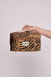 Hindbag Gaspard Vanity Bag - Zebra Cynamonowy Brąz