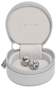 Podróżne pudełko na biżuterię Stackers Oyster - żwirowo-szare