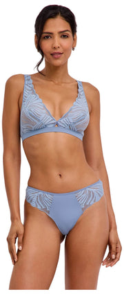 Bralette Falke Delikatny Dotyk Trójkątny - Niebieska Stal