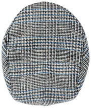 Płaski kaszkiet Dents Stanwick Tweed - niebieski