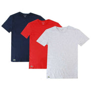 lacoste-crew-neck-slim-fit-cotton-3-pack-t-shirts---navyredsilver-chine-grey-34332562