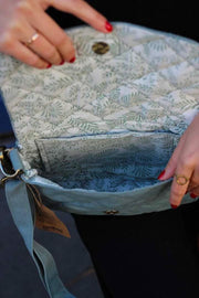 Pikowana torba na ramię Hindbag Margault - szałwia