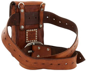 Torba na telefon Campomaggi Siena Stud - Cognac Tan