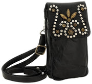Torba na telefon Campomaggi Siena Stud - czarna