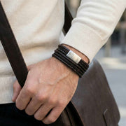 steel-barnett-bonacci-layered-multi-strand-leather-bracelet---brown-35896638