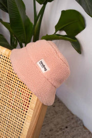 Hindbag Bob Teddy Bucket Hat - pudrowy róż
