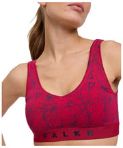Dwupak biustonosza z gorsetem Falke Daily Comfort Print – czarny/czerwony