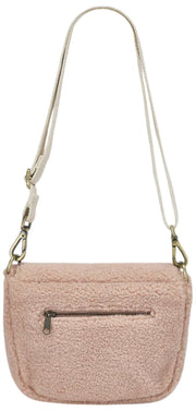 Torba na ramię Hindbag Margault Teddy - pudrowy róż