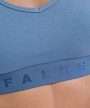 Dwupak biustonosza z gorsetem Falke Daily Comfort – niebieski/beżowy