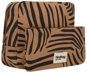 Hindbag Alix Extra Large Kosmetyczka - Cynamonowy Brąz Zebra