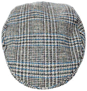 Płaski kaszkiet Dents Stanwick Tweed - niebieski