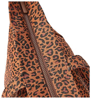 Roka Marylebone Duża torba z bawełnianego płótna, oversize - Mini Leopard Brown
