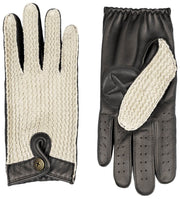 Skórzane rękawiczki do jazdy Dents The Suited Racer Hatcher – czarne